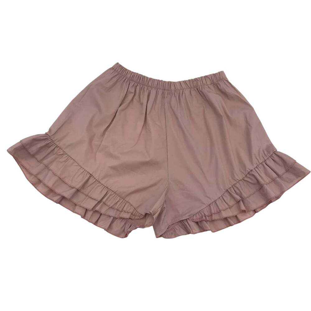 NastyGal Blush Pink Ruffle Trim Pajama Sleep Shorts Womens 6